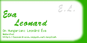 eva leonard business card